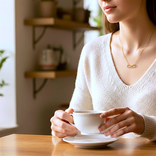 Sonsuzluk Kolye Annem 2.13 Gram 14 Ayar Altın