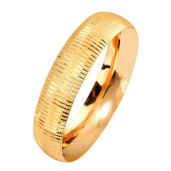 20 Gram 22 Ayar Desenli Altın Bilezik 15mm