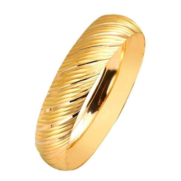 16 Gram 22 Ayar 15mm Çizigili Altın Bilezik