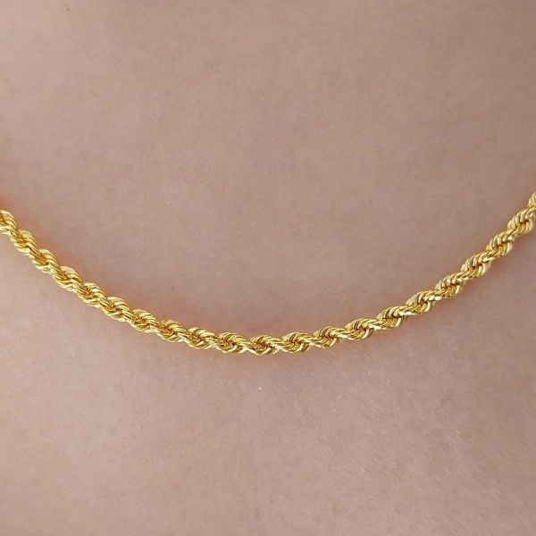 14 Ayar Altın Halat Burgu Zincir 50 Cm 4.70 Gram 2.5mm