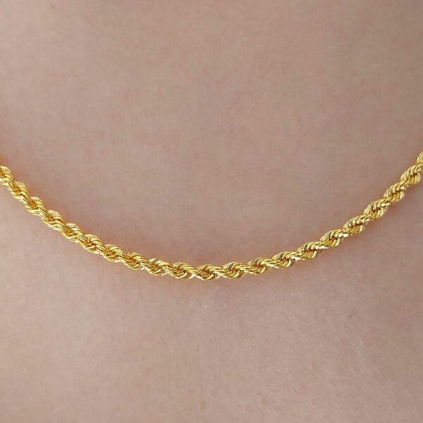 14 Ayar Altın Halat Zincir 65 Cm 5.20 Gram 2.5mm