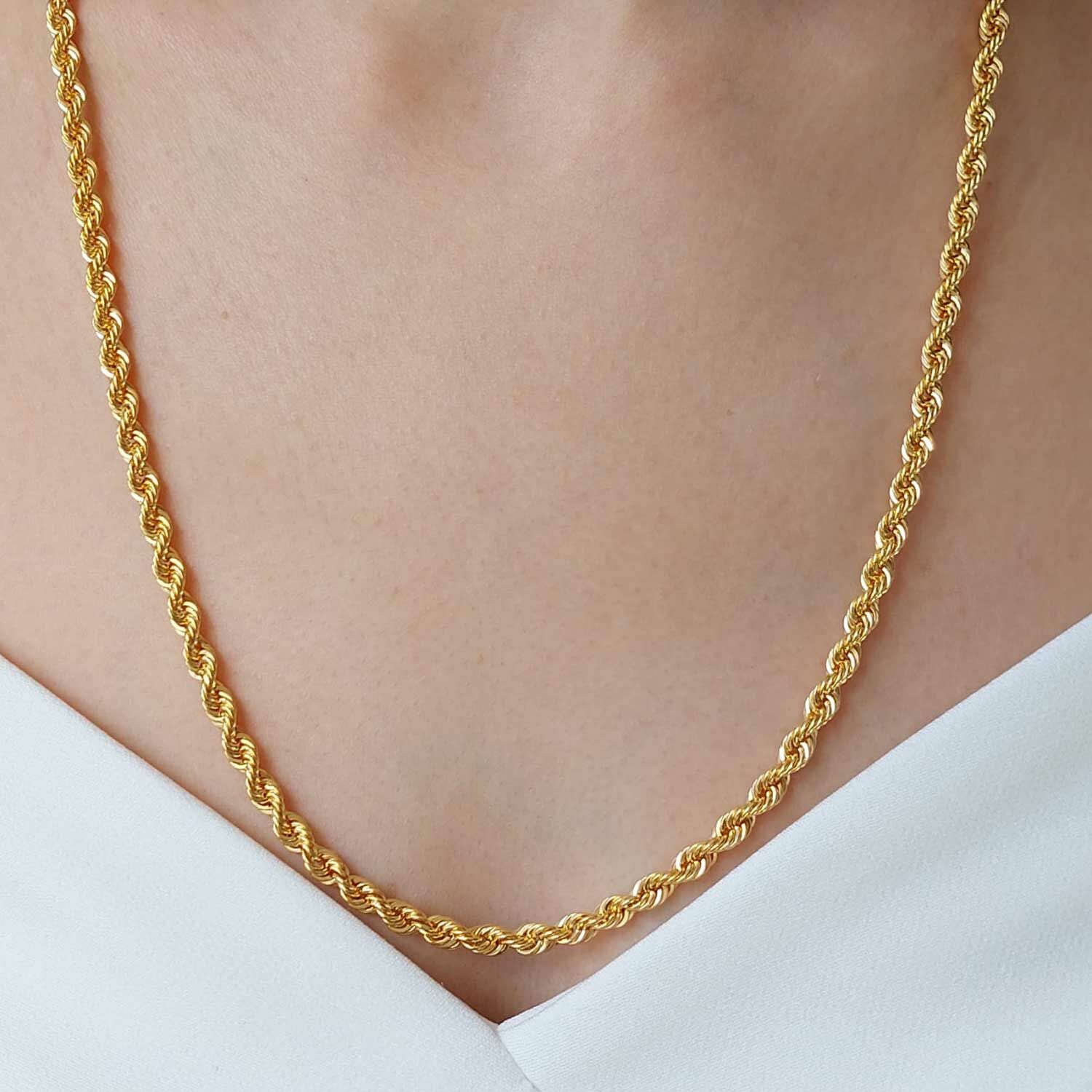 14 Ayar Altın Halat Zincir 60 Cm 11.30 Gram 4.5mm