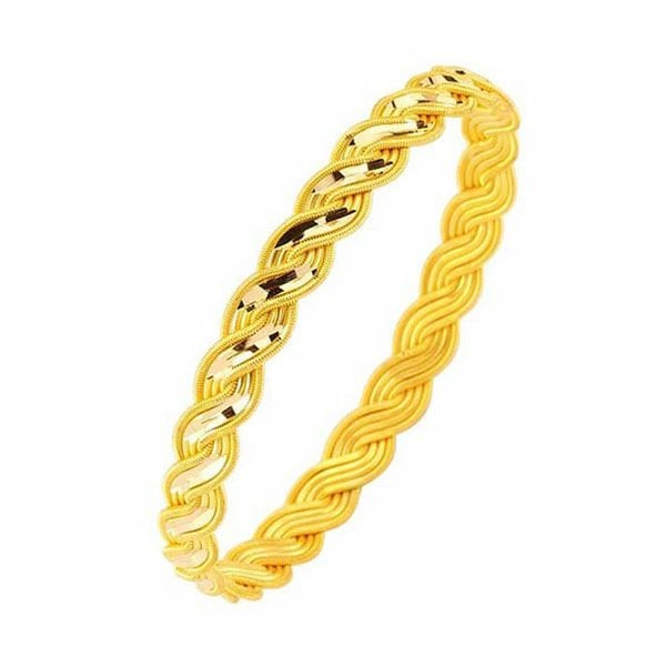 22 Ayar Altın Bilezik Örgü Model Aynalı 22 Gram (4mm Enli) ABY22BZ058