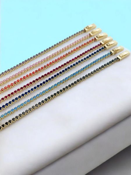 14 Ayar Altın Renkli Taşlı Suyolu Bileklik 3.30 Gram - ABYBLK0134
