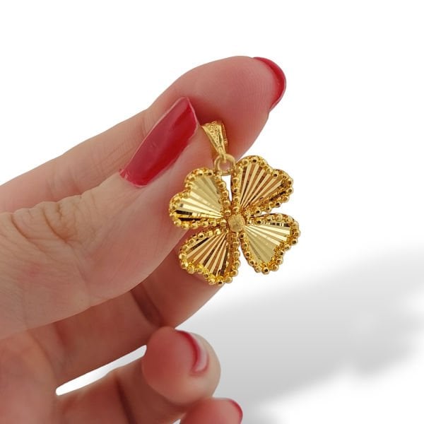22 Ayar Altın Yonca Kolye Ucu  2.80 Gram