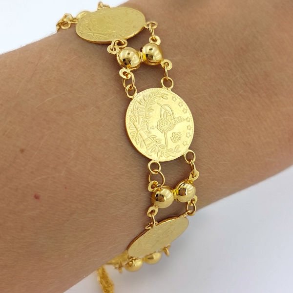 22 Ayar Altın 6 Reşat Çeyrekli Bileklik 14.94 gr ABY22BL034