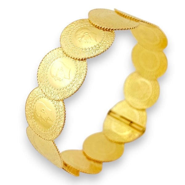 13 Çeyrekli Komple 22 Ayar Altın Kelepçe Bilezik 27.05 gr ABY22BL036