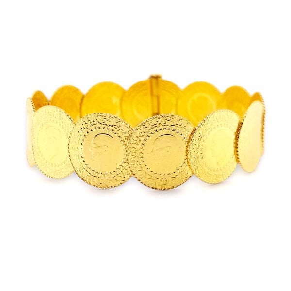 13 Çeyrekli Komple 22 Ayar Altın Kelepçe Bilezik 27.05 gr ABY22BL036