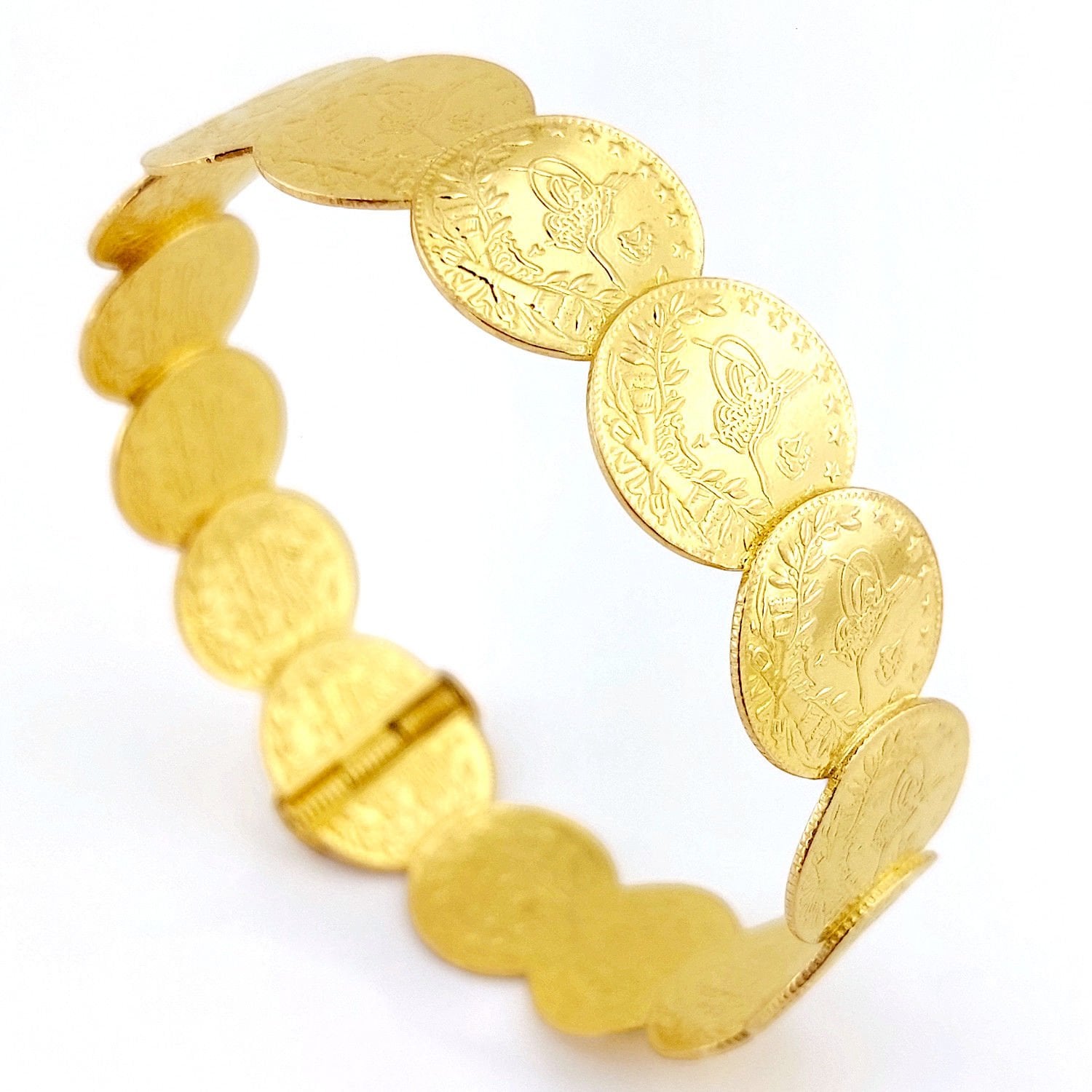 15 Reşat Çeyrekli Komple 22 Ayar Altın Kelepçe Bilezik 30.30 gr ABY22BL037