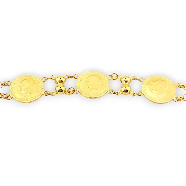 3 Ata Çeyrek Altınlı 22 Ayar Bileklik 13.75 gr ABY22BL0338