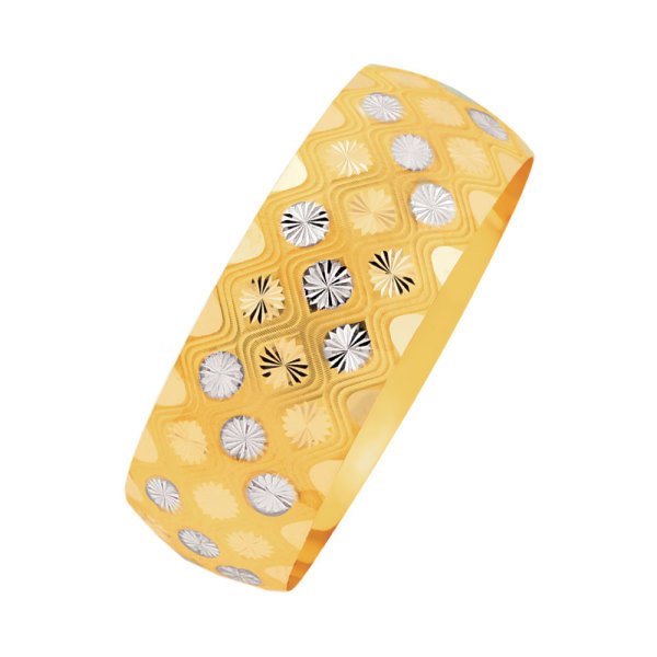 Mega Bilezik 14 Ayar Altın Noktalı Rojdalı Model 25 Gram