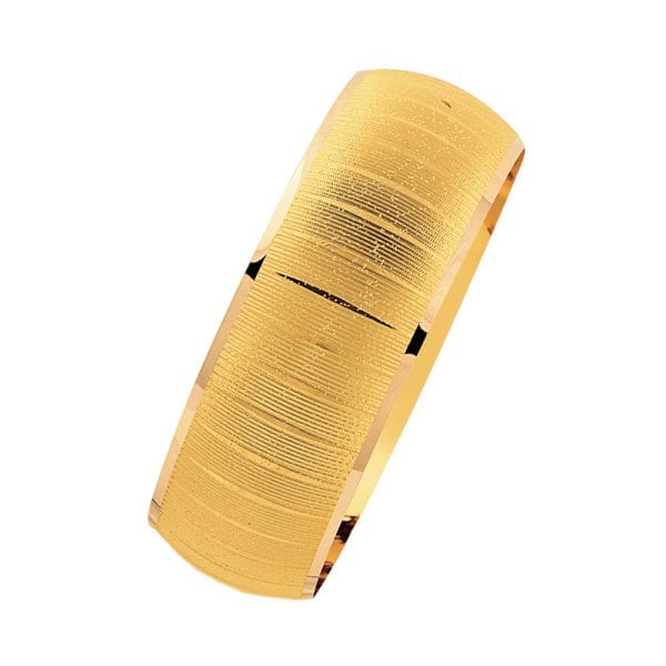 Geniş Bilezik 14 Ayar Altın 25 Gram Ağaç Kabuğu Model