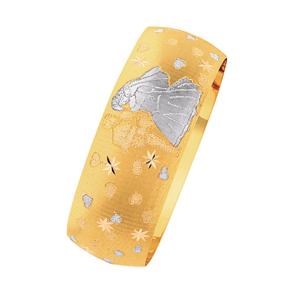 25 Gram Mega Bilezik 14 Ayar Aşk Temalı