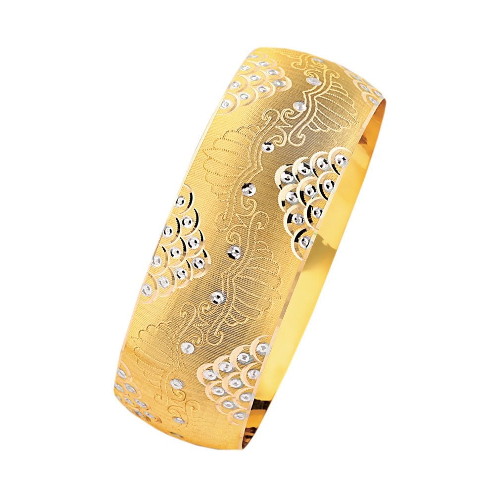 25 Gram Mega Bilezik 14 Ayar Altın İşlemeli