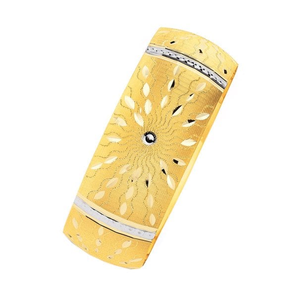 25 Gram Mega Bilezik 14 Ayar Altın Güneş Desen