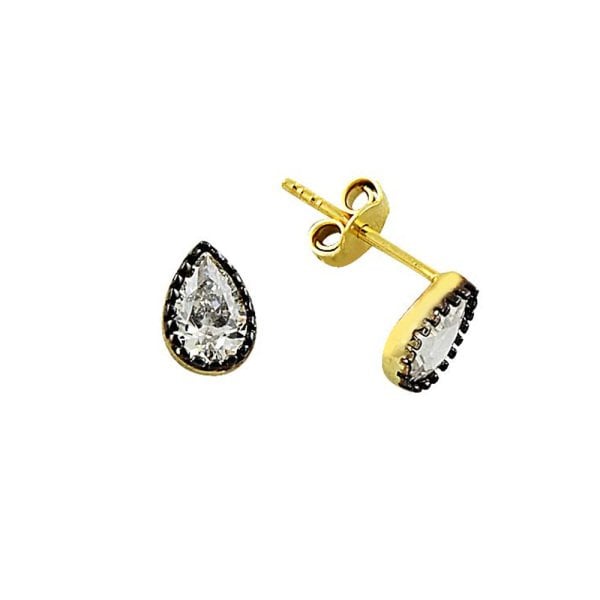 Altın Küpe Rodajlı Damla 1,23 Gram 14 Ayar
