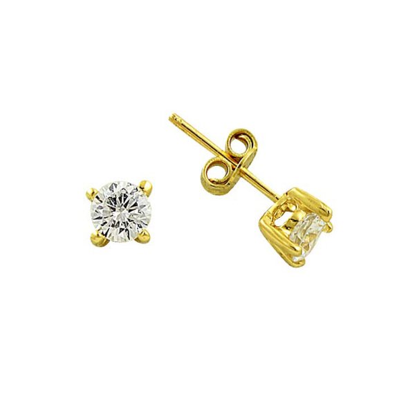 Küpe Tektaş Sarı Altın 1.17 Gram