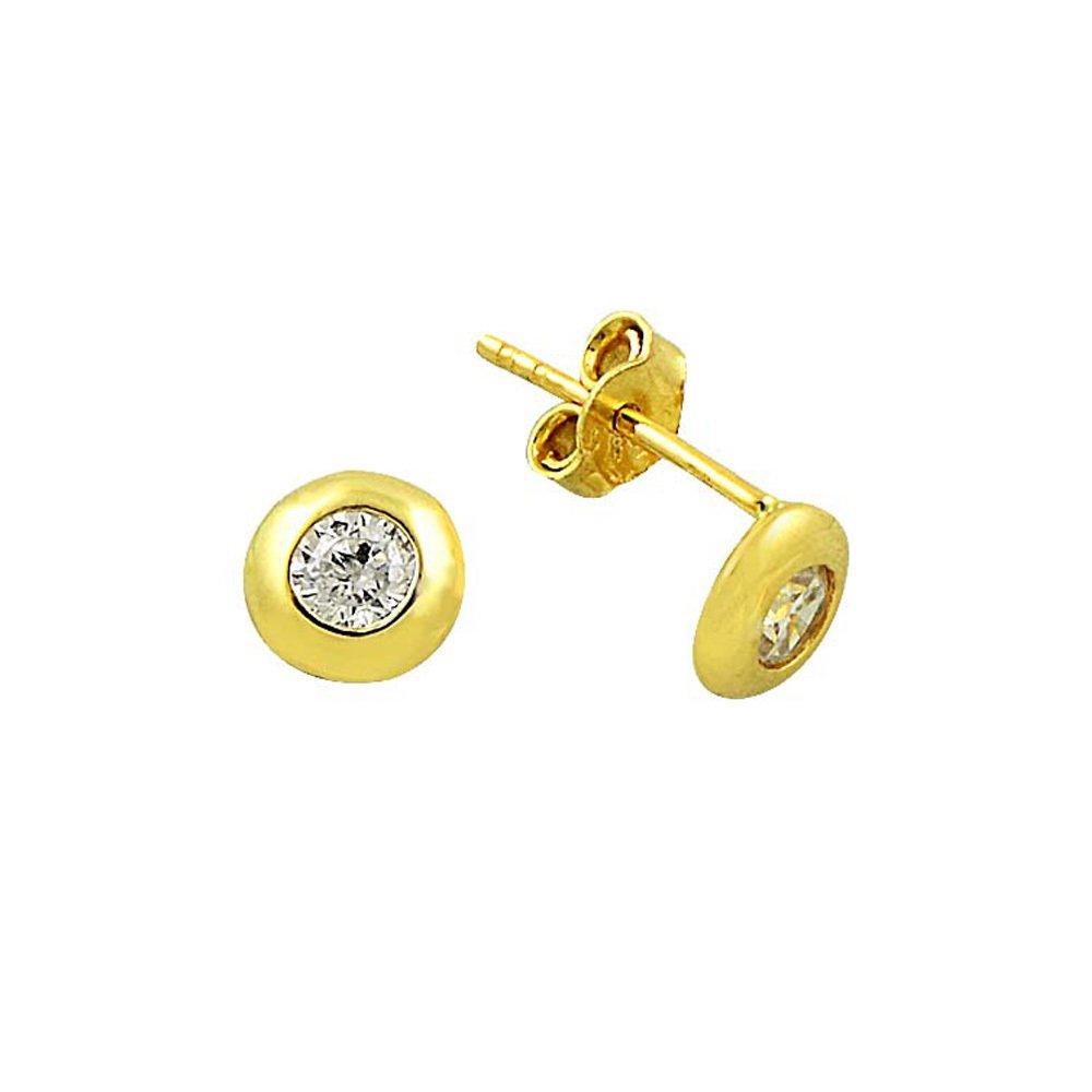 Küpe Tektaş Sarı Altın 1.46 Gram