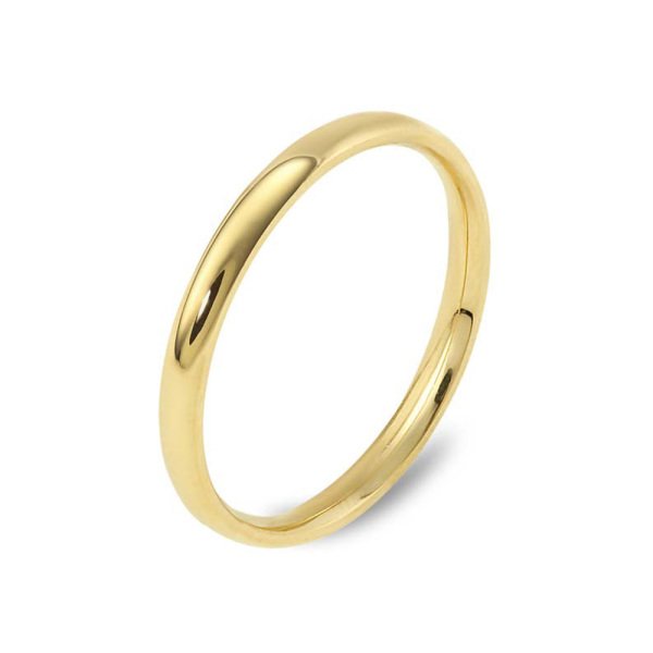 Klasik Alyans 14 Ayar Altın Oval  Dar 2.07 Gram