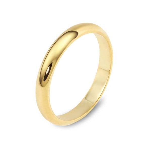 Klasik Alyans 14 Ayar Altın Oval Orta Genişlik 3.50 Gram