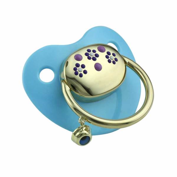 Altın Emzik Mavi Çiçekli 3.35 Gram