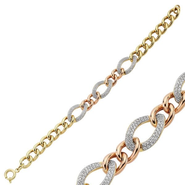 Hallow Bileklik Taşlı 11.00 Gram 14 Ayar