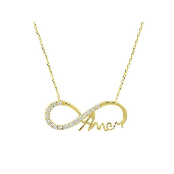 Sonsuzluk Kolye Annem 2.13 Gram 14 Ayar Altın
