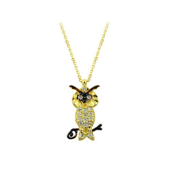 Baykuş Kolye 2.10 Gram 14 Ayar Altın