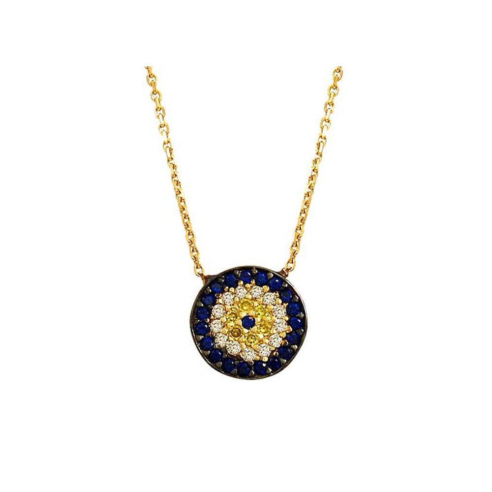Nazar Boncuklu Kolye 14 Ayar Altın 2.38 Gram