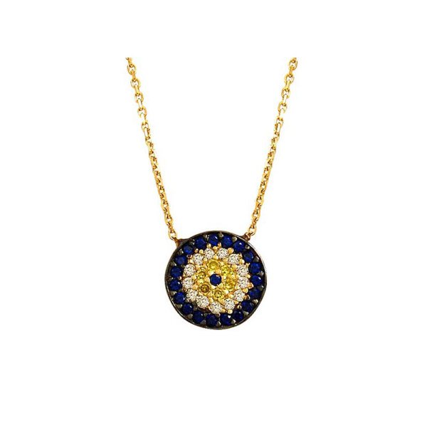 Nazar Boncuklu Kolye 14 Ayar Altın 2.38 Gram