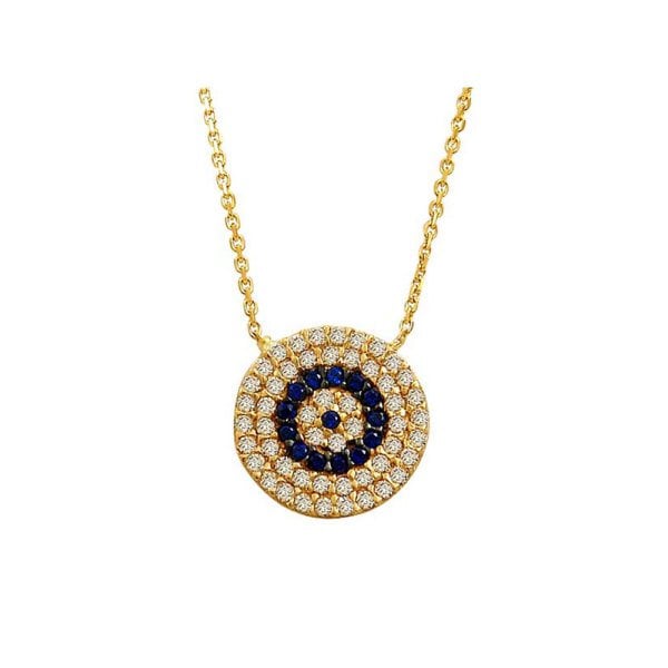 Nazar Boncuklu Kolye 14 Ayar Altın 3.03 Gram