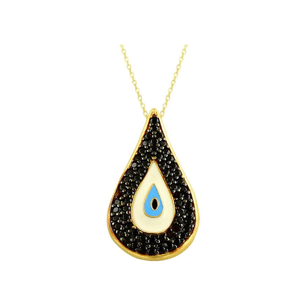 Göz Kolye Damla Model 14 Ayar Altın 3.17 Gram