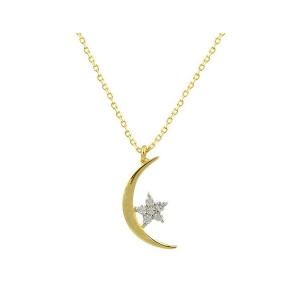 Ay Yıldızlı Kolye 14 Ayar Altın 1.38 Gram