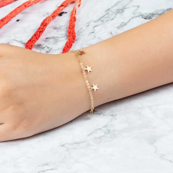 Yıldız Pullu Bileklik 2.00 Gram 14 Ayar Altın