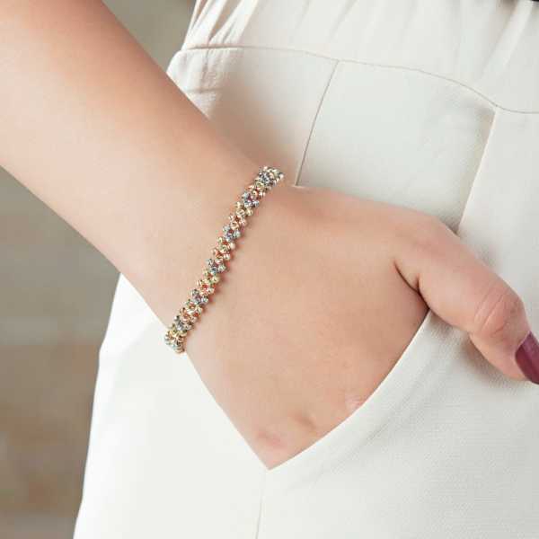 Dorika Bileklik 3 Renkli  7.65 Gram 14 Ayar Altın