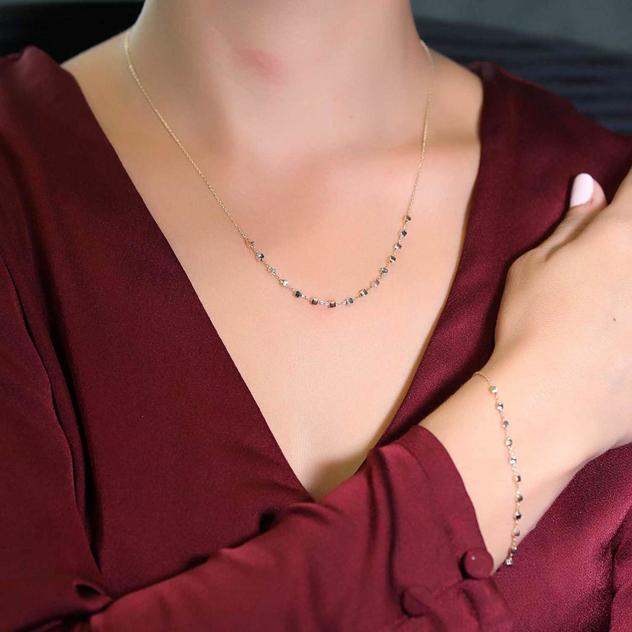 Mini Küplü Set Üç Sıralı 14 Ayar Altın 6.00 Gram
