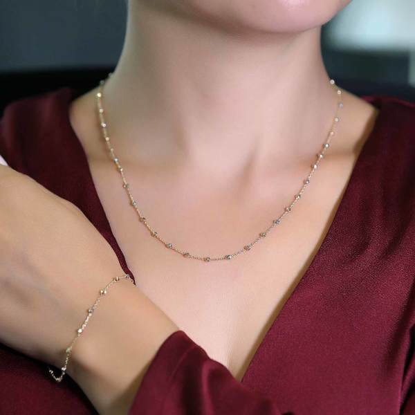 Tek Sıralı Dorika Set 14 Ayar Altın 4.30 Gram