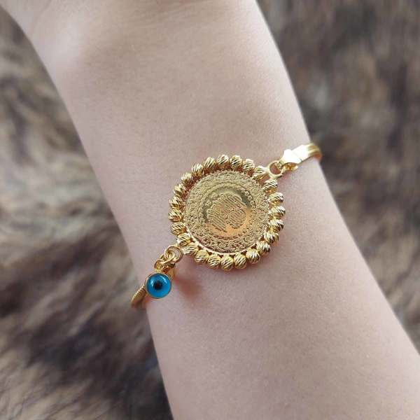 22 Ayar Yatırımlık Çeyrek Altınlı 14 Ayar Dorikalı Altın Bileklik