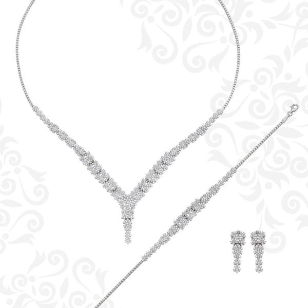 Taşlı Gerdanlık Set 25.00 Gram 14 Ayar Altın