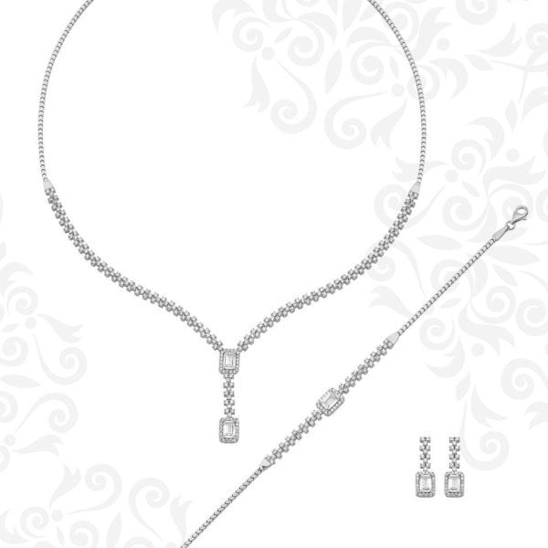 Taşlı Gerdanlık Seti 19.00 Gram 14 Ayar Altın