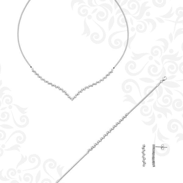 Sade Üçlü Gerdanlık Seti 16.00 Gram 14 Ayar Altın