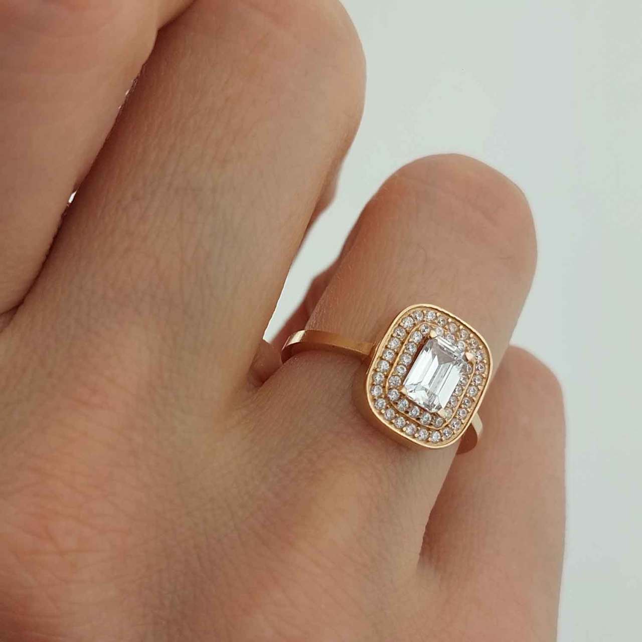 Baget Taşlı Altın Yüzük 14 Ayar 2.21 Gram ABYYZK0143