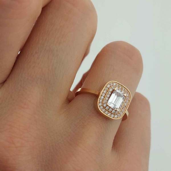 Baget Taşlı Altın Yüzük 14 Ayar 2.21 Gram ABYYZK0143