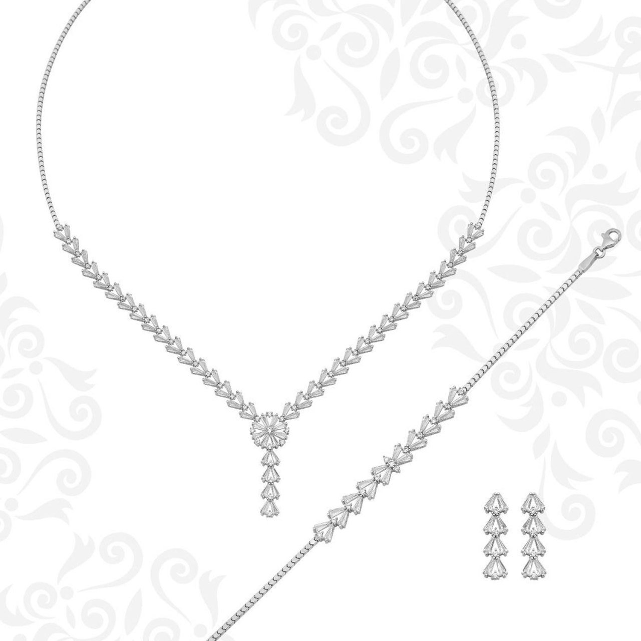 Taşlı Altın Gerdanlık Seti 14 Ayar 21.50 Gram ABYSET0034