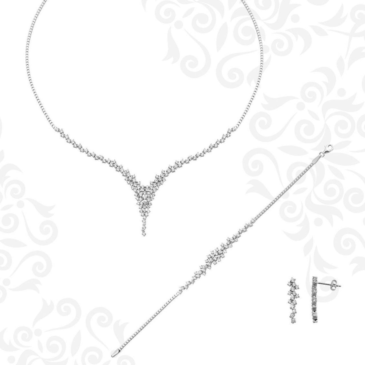 Taşlı Altın Gerdanlık Seti 14 Ayar 20.00 Gram ABYSET0035