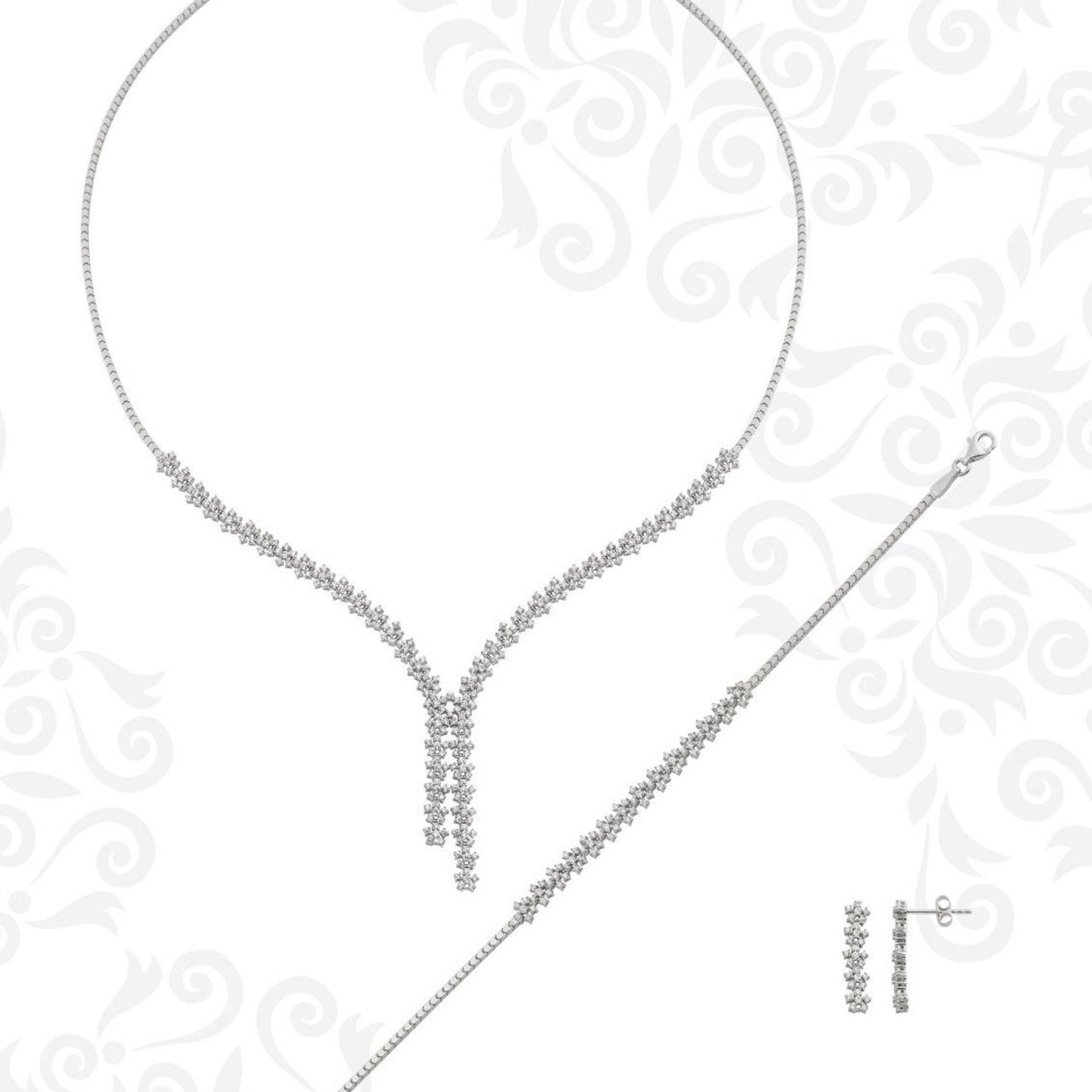 Taşlı Altın Gerdanlık Seti 14 Ayar 21.00 Gram ABYSET0036