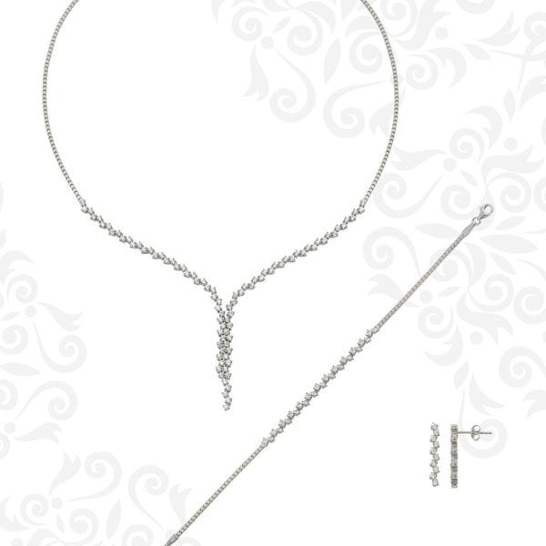 Taşlı Altın Gerdanlık Seti 14 Ayar 19.00 Gram ABYSET0040